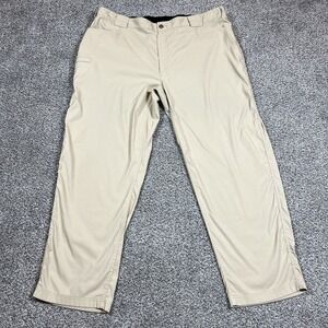 Duluth Trading Pants Mens 2XL Tan Dry On The Fly Pockets Workwear Utility Hiking